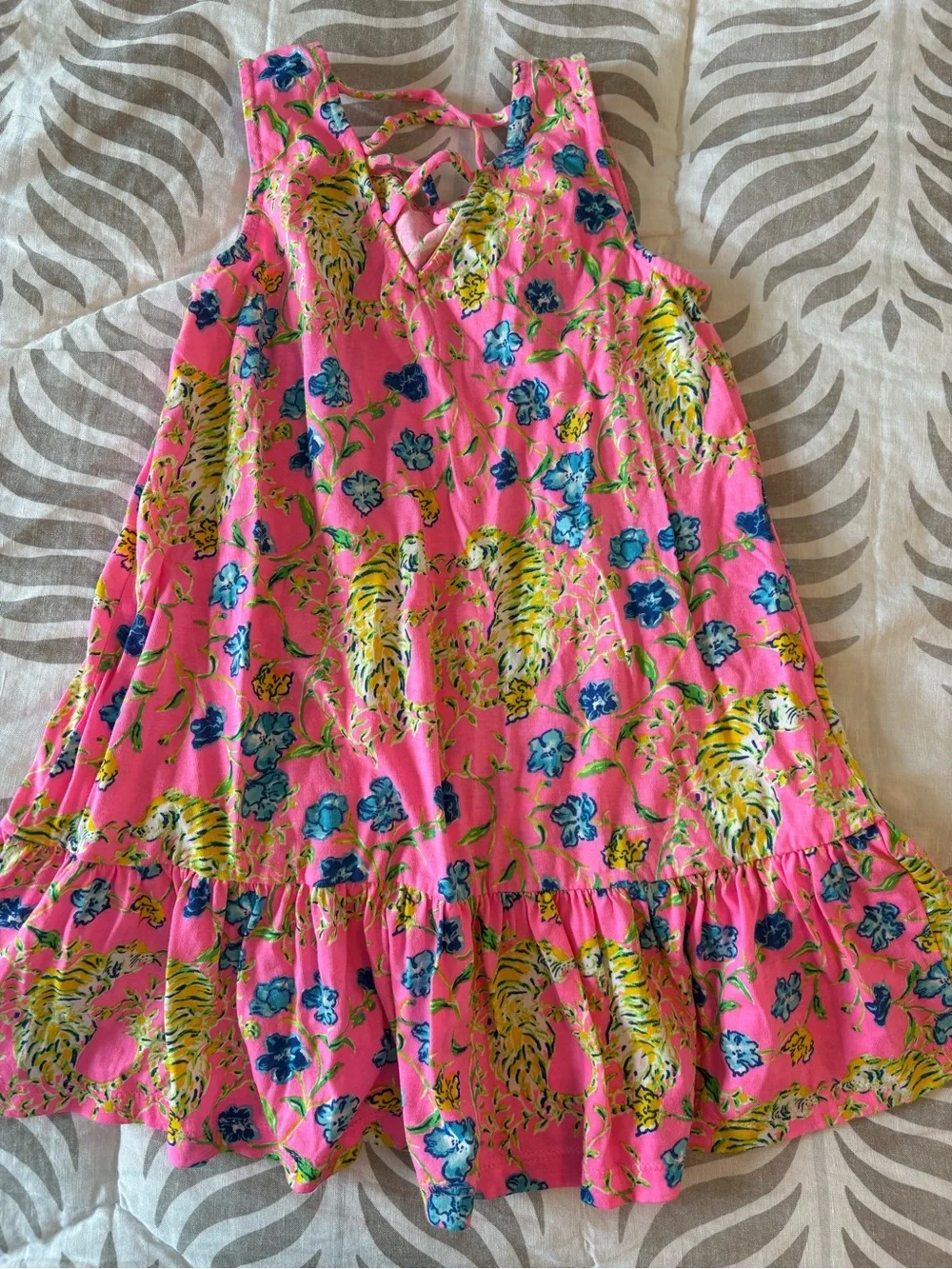 Lilly Pulitzer Pink Floral & Tiger Print Sundress/Coverup
